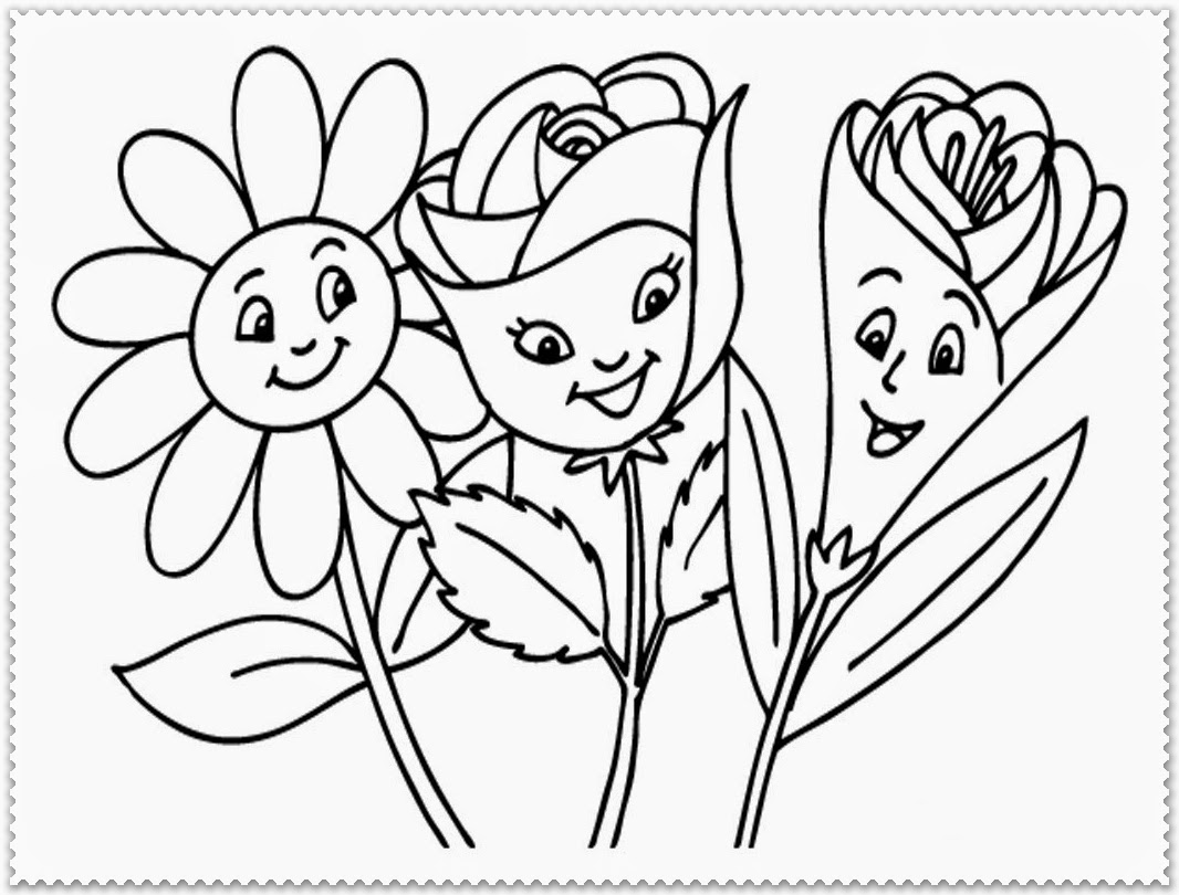 1066x810 Spring Coloring Pages Printable