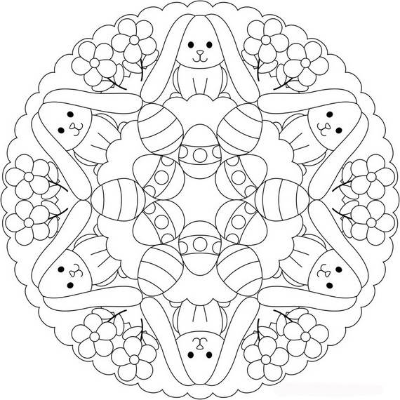 570x570 Coloring Pages For Adults Easter