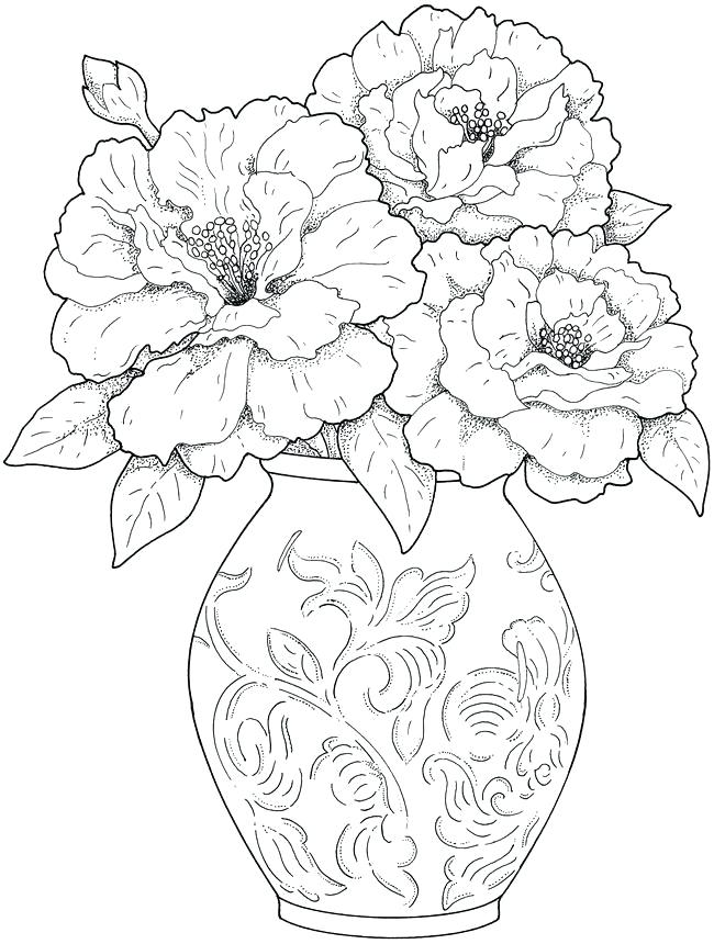 650x860 Images Of Coloring Pages Of Flowers Adult Coloring Pages Flowers