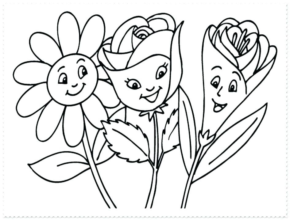 945x718 Flower Color Page Spring Flower Coloring Pages Printable Colouring