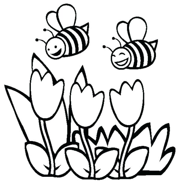 600x612 Awesome Spring Flowers Coloring Pages Printable To Pretty Flower