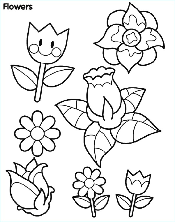 601x762 Spring Flower Coloring Pages Printable