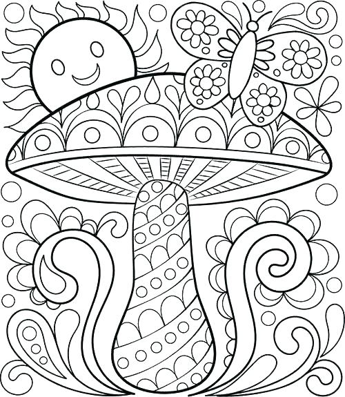 500x575 Spring Coloring Pages Sheets For Kindergarten Free