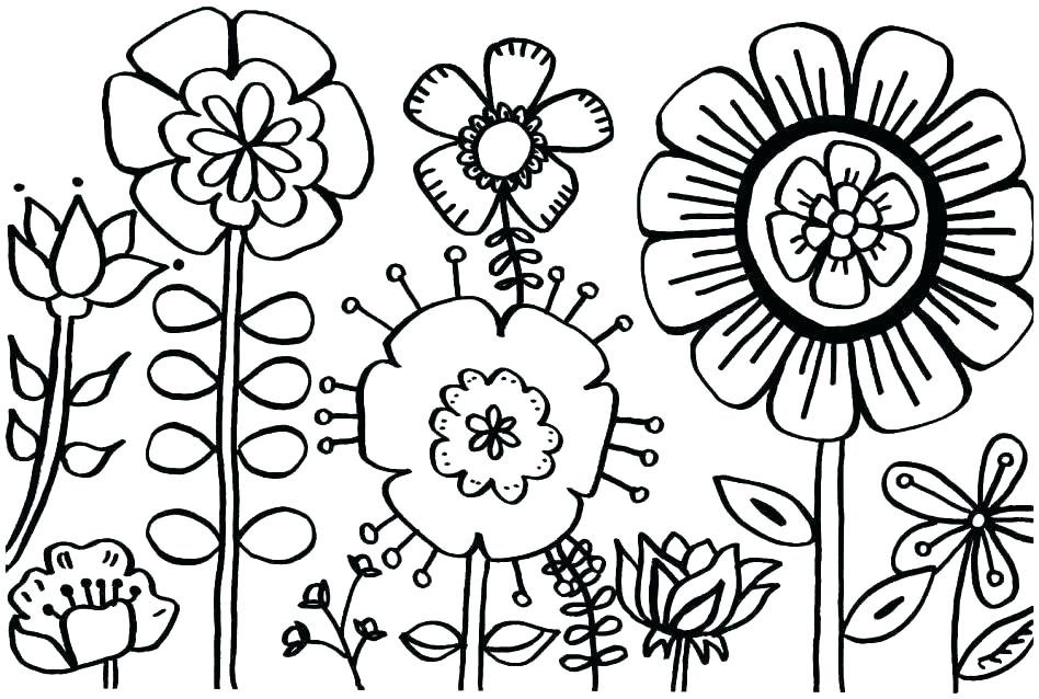 948x638 Spring Coloring Pages Free