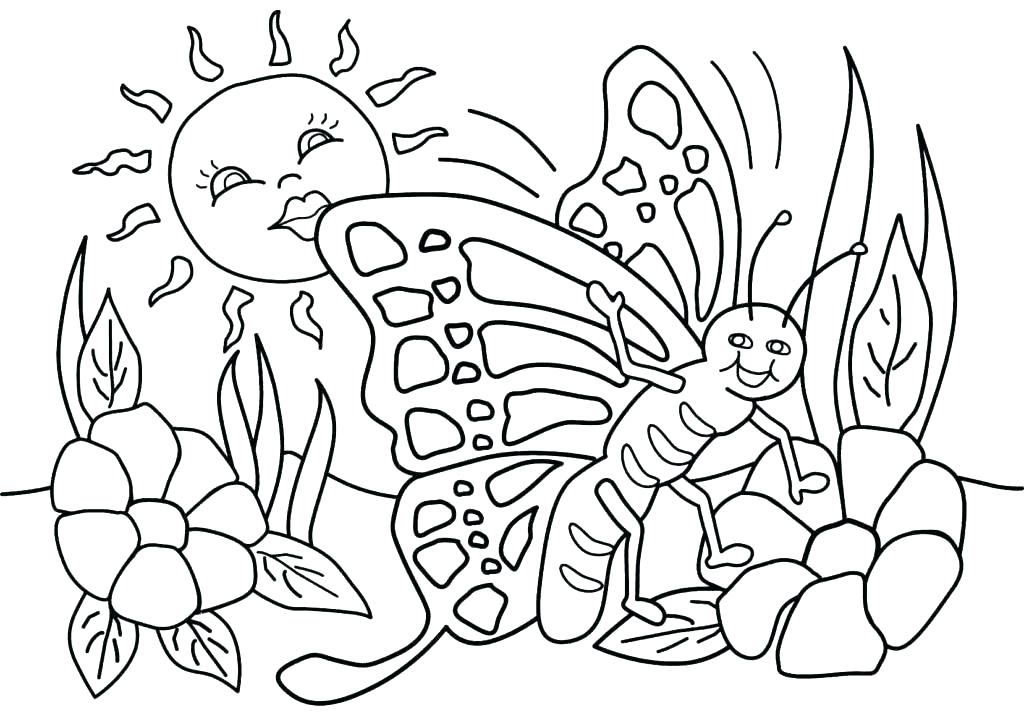 1024x712 Spring Coloring Pages Spring Coloring Pages For Kids Spring