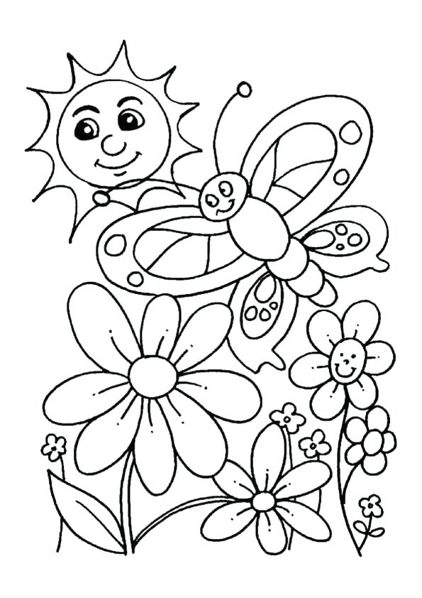 595x842 Printable Spring Coloring Pages Preschool Coloring Pages For Kids
