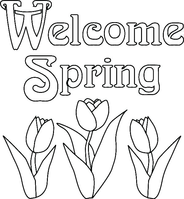 600x647 Springtime Coloring Pages Surprising Spring Coloring Pages