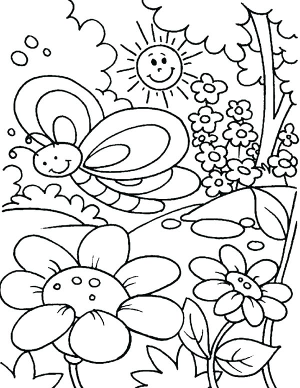 600x776 Spring Coloring Bookmarks Coloring Pages Spring Springtime