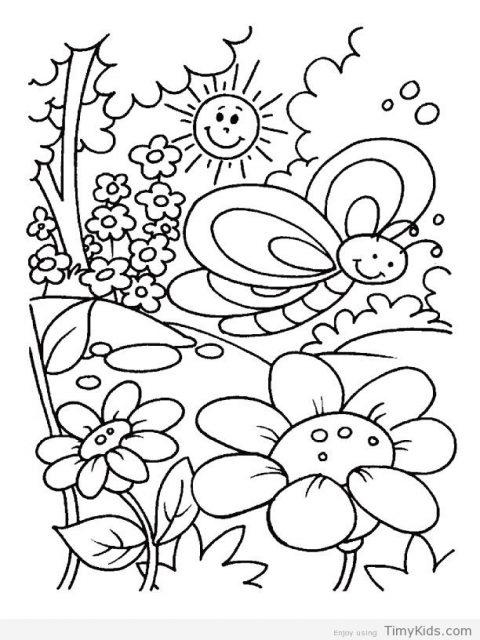 480x640 Spring Time Coloring Pages Timykids