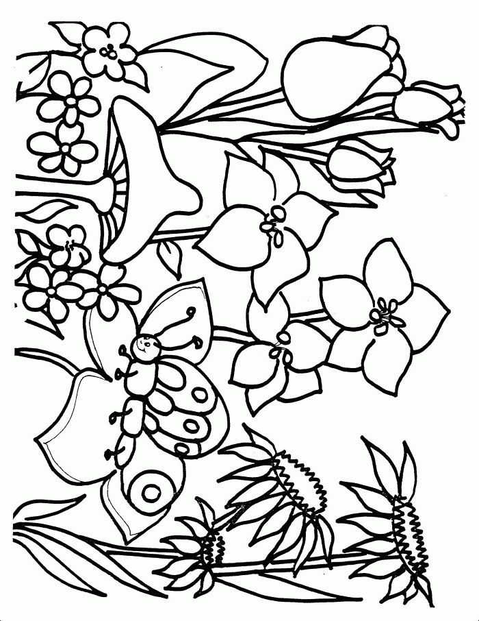 700x906 Springtime Coloring Pages Free