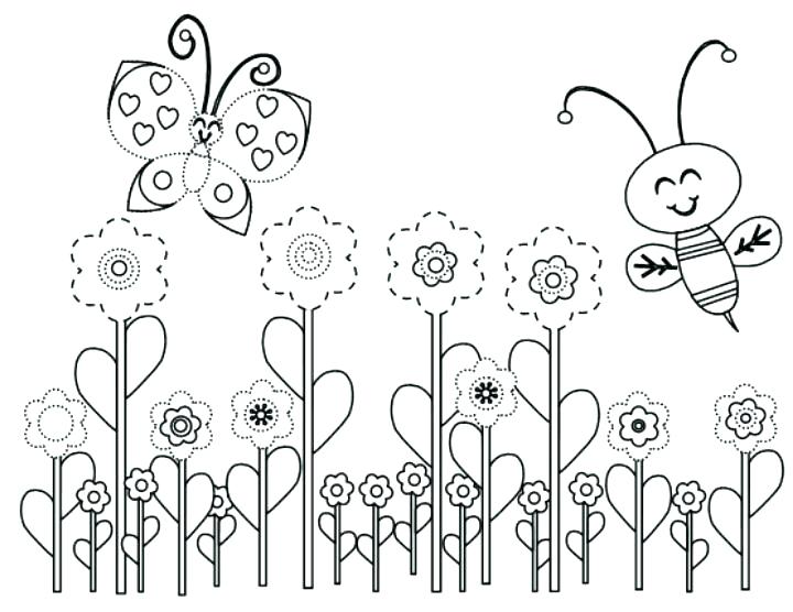 720x556 Spring Coloring Pages For Kids Printable Spring Coloring Pages