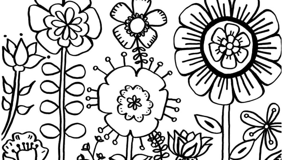 960x544 Free Spring Coloring Pagesntable For And Summer Sheetsntables