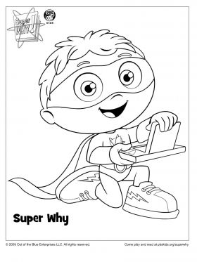 280x373 Super Why Coloring Page Super Why Coloring Pages For Kids