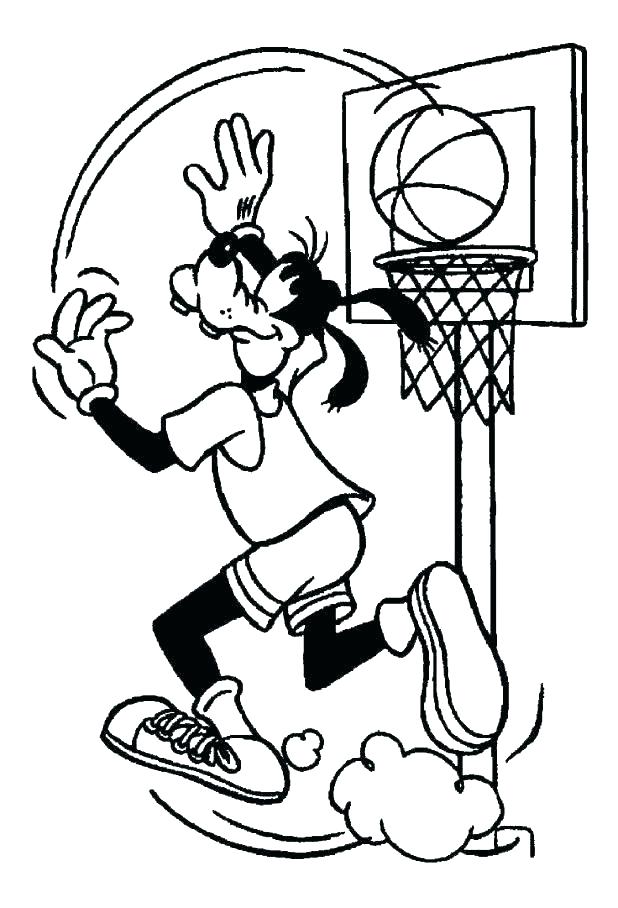 618x908 Basketball Coloring Pages Free