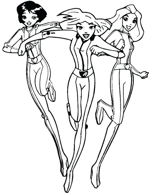 500x650 Spy Coloring Page Totally Spies Coloring Pages Online Spy Coloring
