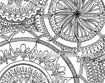 340x270 Five Mandala Coloring Pages Adult Coloring Colouring Book Inside