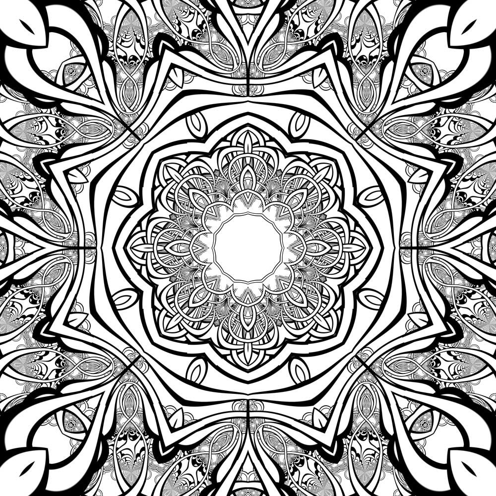 1000x1000 Gallery For Gt Square Mandala Coloring Pages Adult Coloring Books