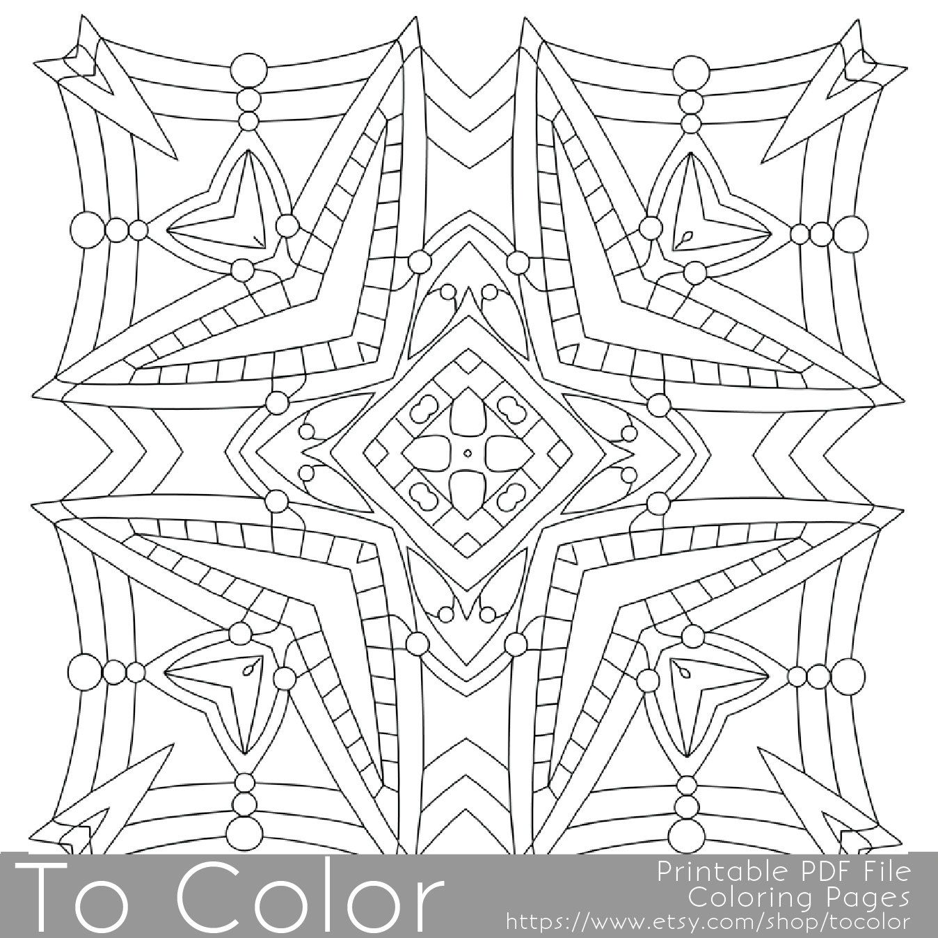 1348x1348 Printable Square Mandala Coloring Pages For Adults, Mandala