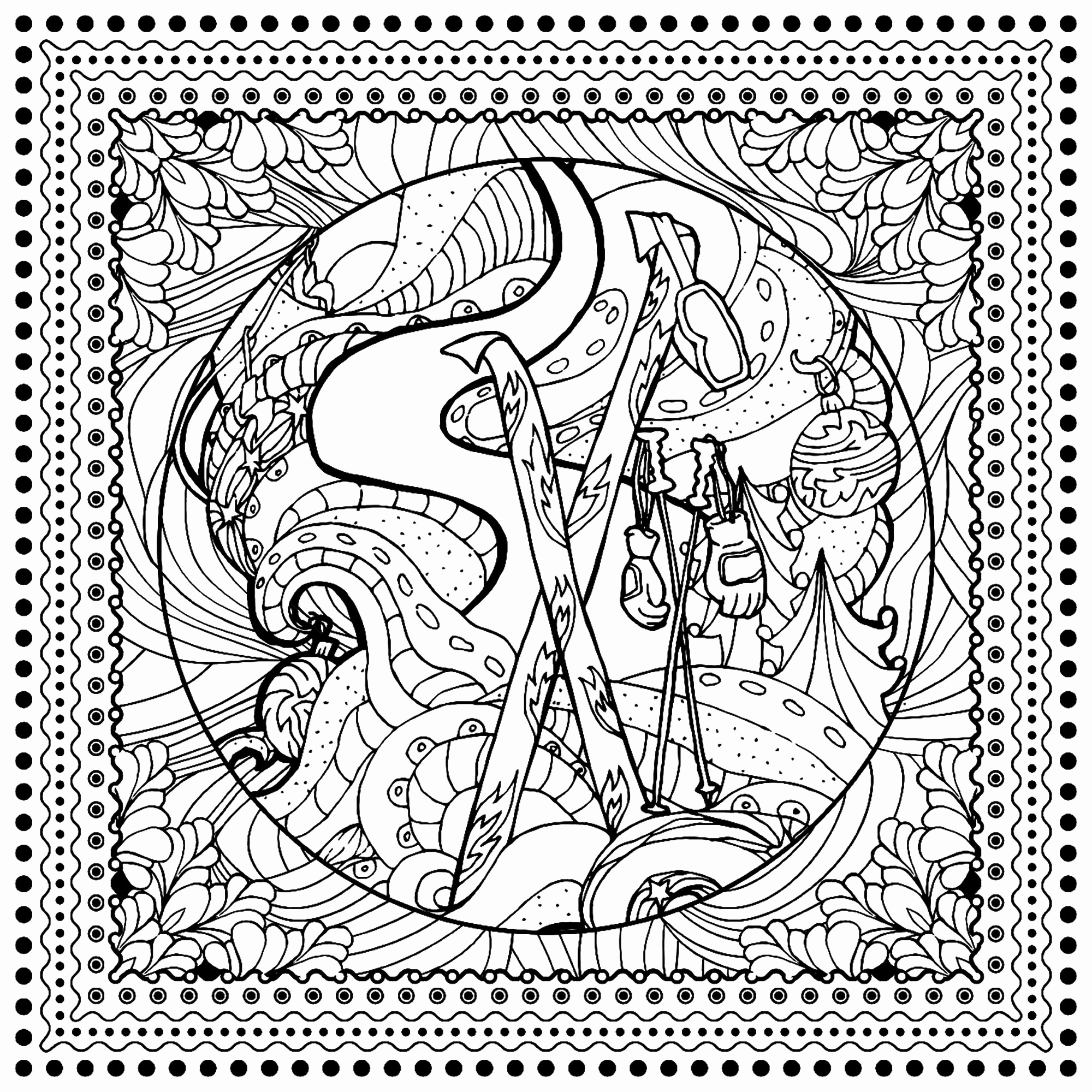 2000x2000 Square Mandala Coloring Pages