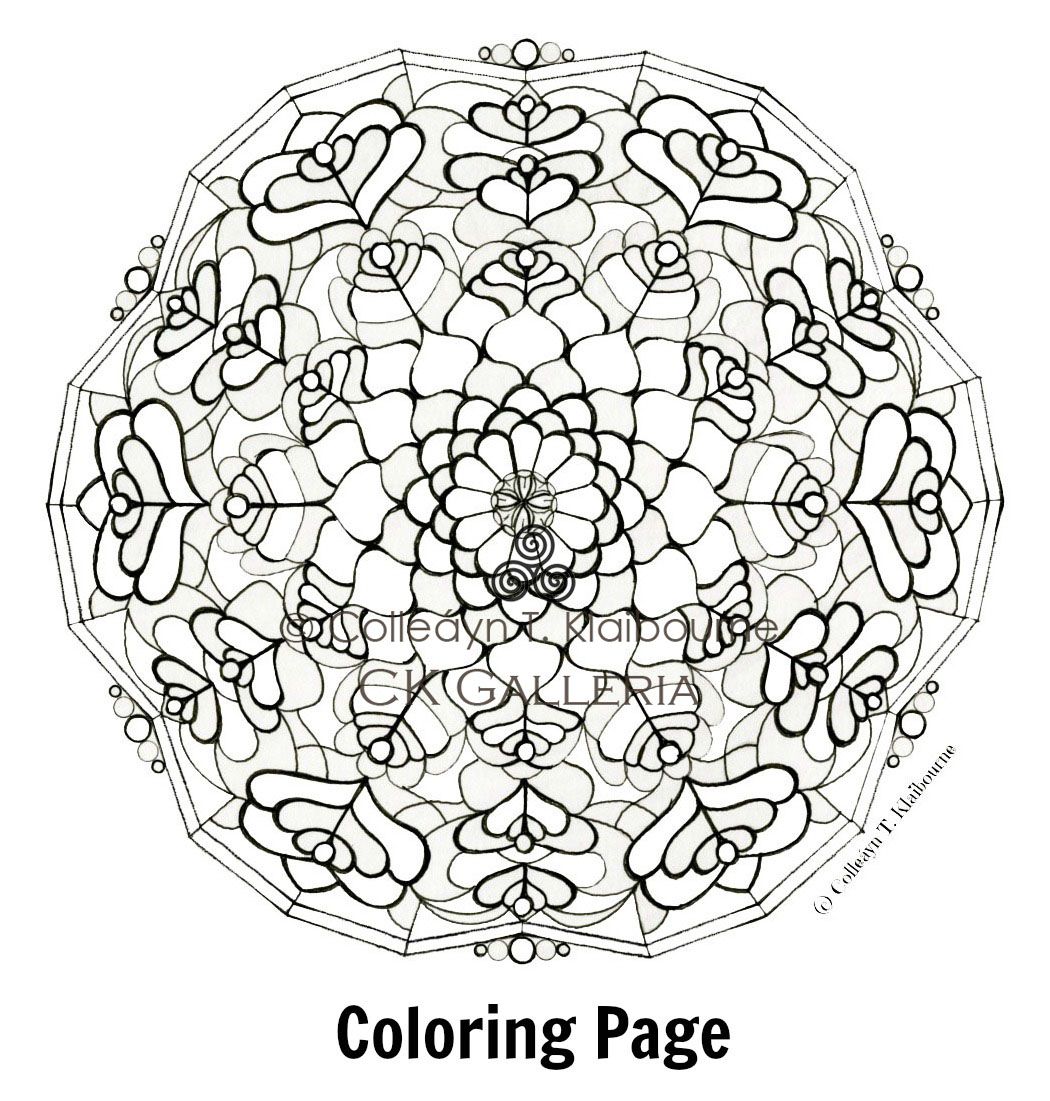 1050x1101 Stained Glass Lamp Mandala Coloring Page Gumroad Square Pdf
