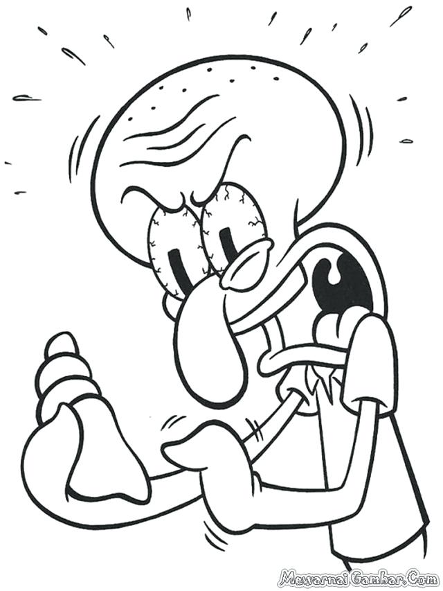 640x853 Spongebob And Squidward Coloring Pages Coloring Home Spongebob