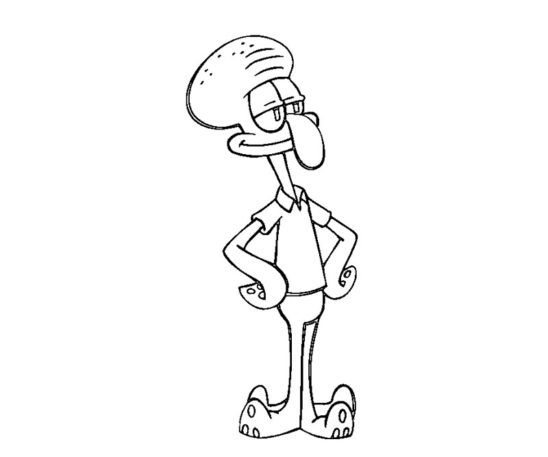 Squidward Coloring Pages at GetDrawings | Free download