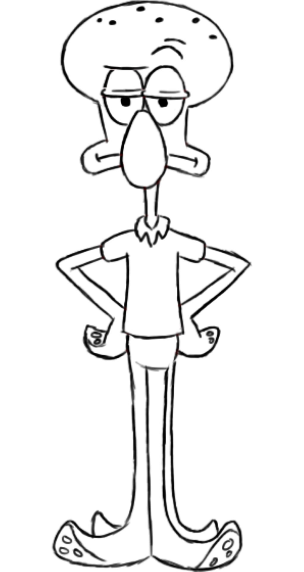 1022x1920 Picturesque Squidward Coloring Pages Colouring To Amusing