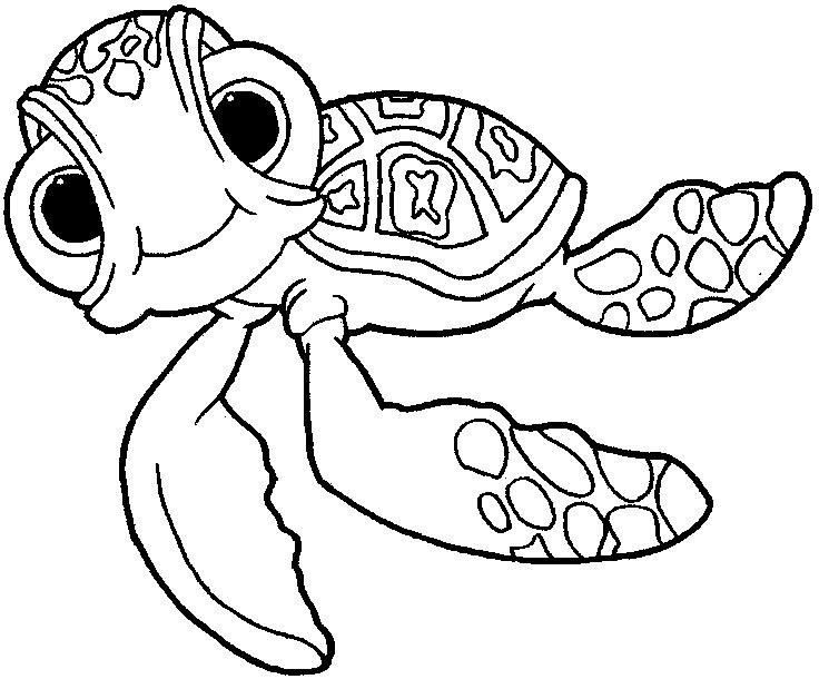 736x610 Finding Nemo Squirt Finding Nemo Coloring Pages