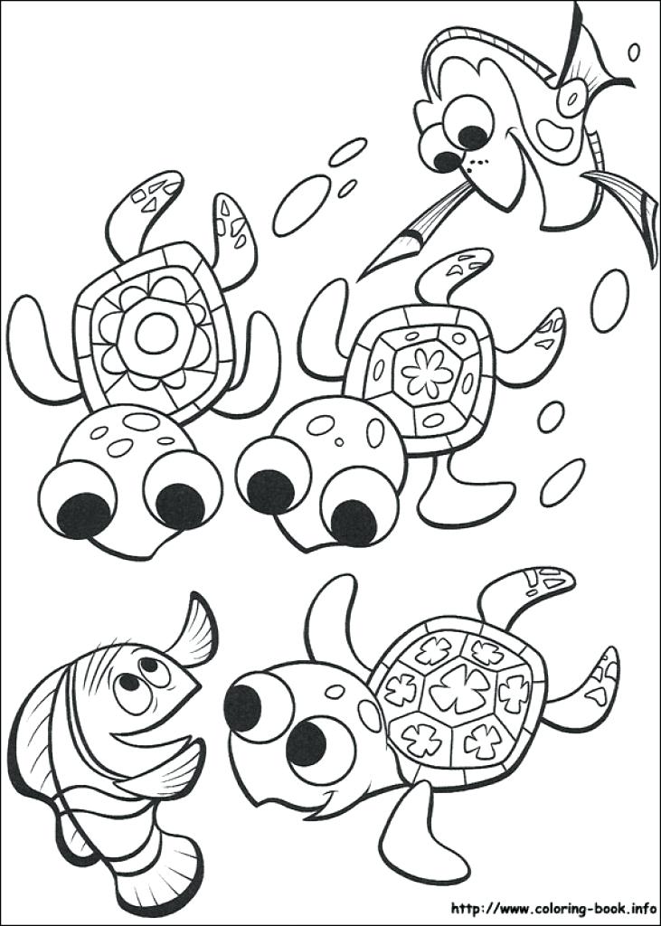 731x1024 Nemo Coloring Pages Coloring Pages Free Nemo Squirt Coloring Pages