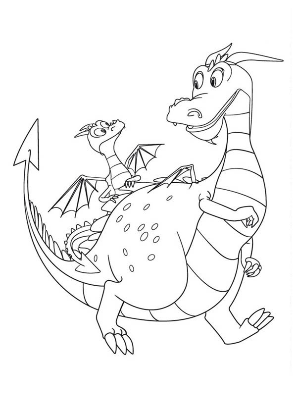 600x834 Sparkie And Squirt In Mike The Knight Coloring Page Color Luna