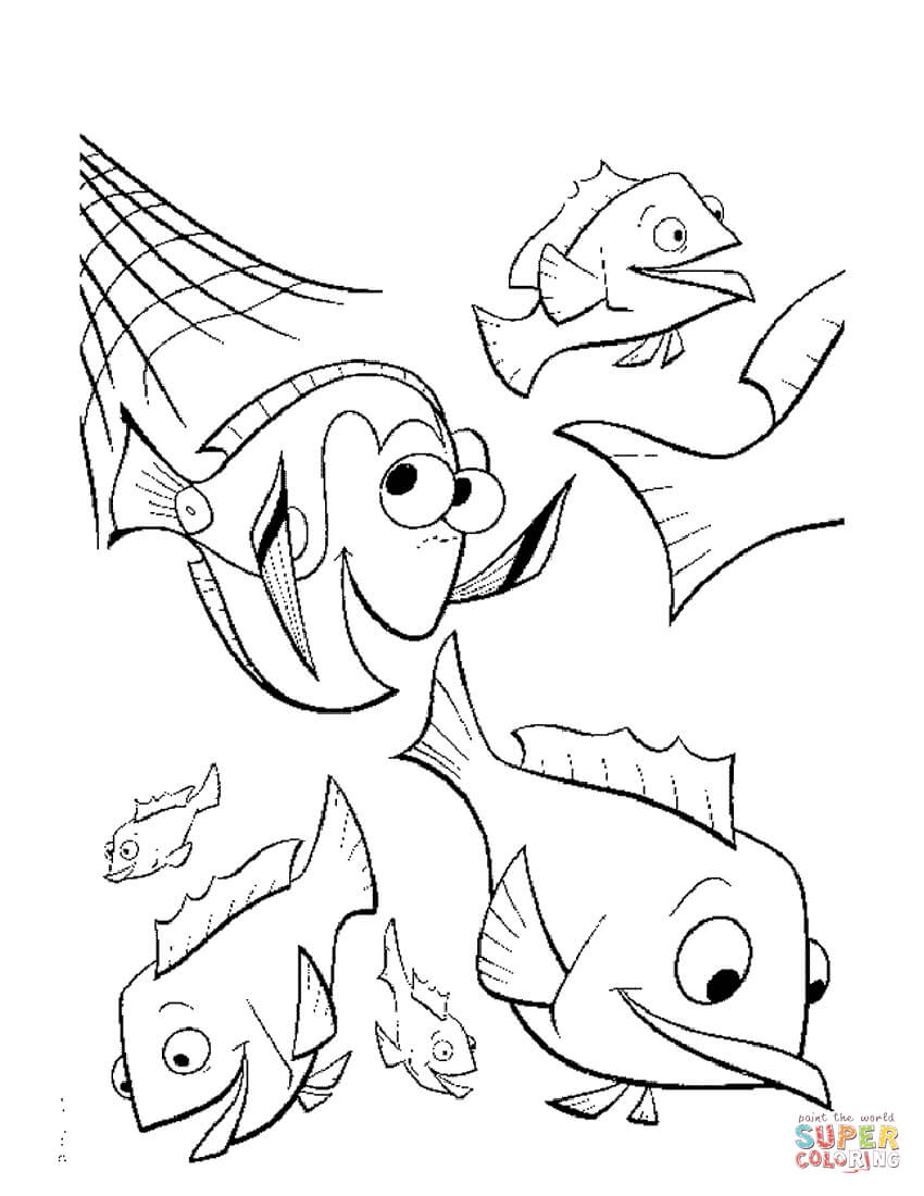 850x1100 Coloring Pages Nemo Fresh Squirt From Finding Page