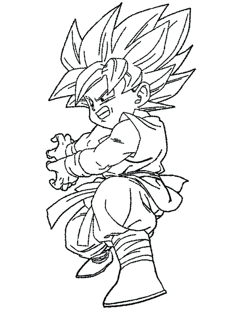 750x1000 Goku Coloring Page Coloring Pages For Boys Goku Super Saiyan