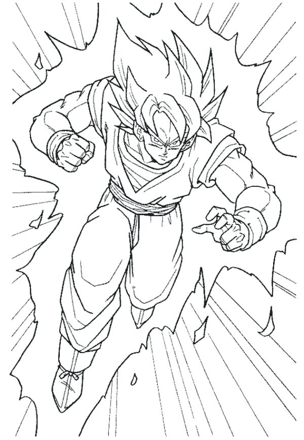 600x869 Goku Coloring Page Coloring Sheets Goku Super Saiyan Coloring