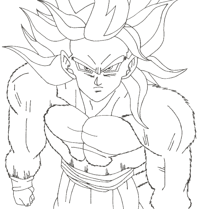 700x730 Goku Coloring Pages