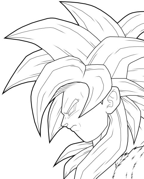 483x600 Goku Coloring Pages Marbal