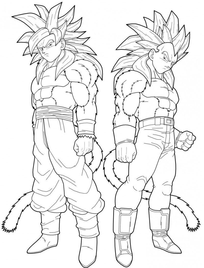 800x1050 Vegeta And Goku Super Saiyan Coloring Pages Dragon Ball Vegeta