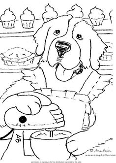 236x331 Free Coloring Sheet Download Puppy Love Saint Bernard Amy