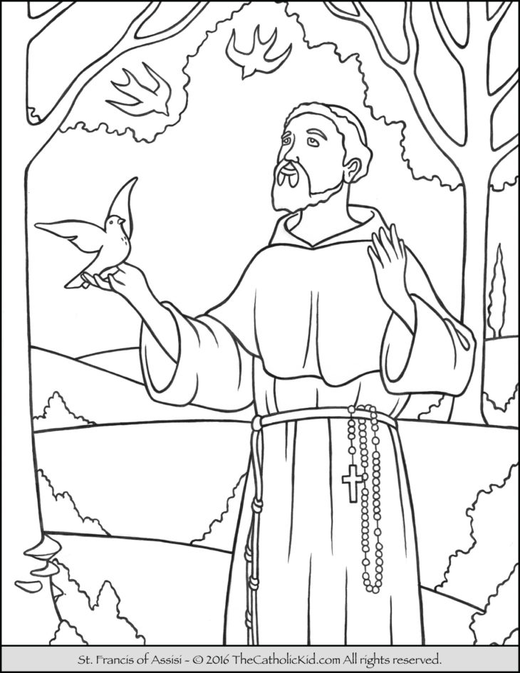 730x945 Saint Francis Of Assisi Coloring Page Franciscan Archives