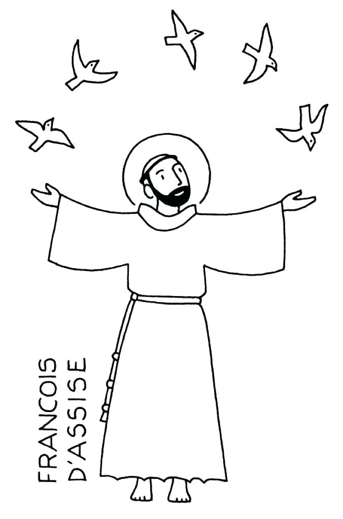 676x1024 St Francis Coloring Page St Francis De Sales Coloring Page