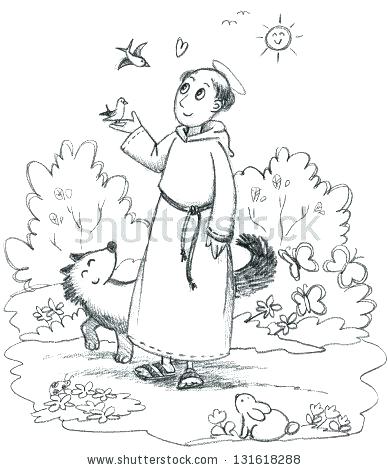 388x470 St Francis Coloring Page This Is St Of Coloring Page Pictures