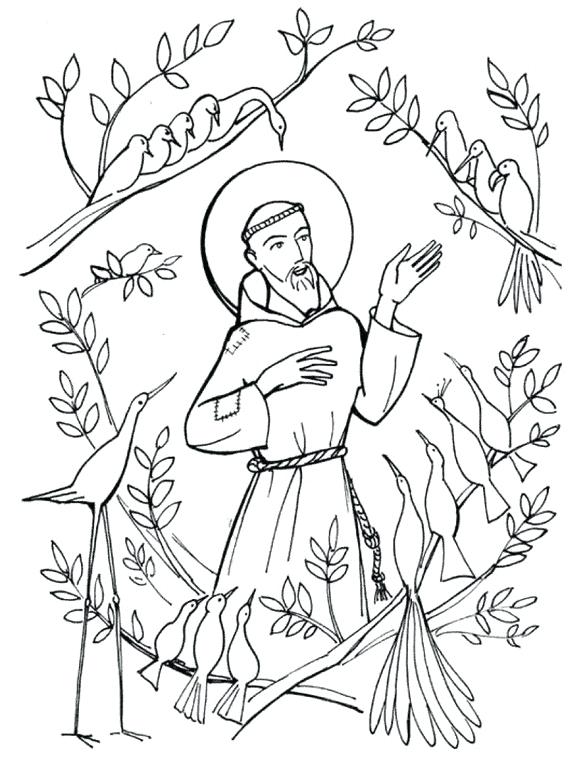 570x774 St Francis Of Assisi Coloring Pages St Of Coloring Pages