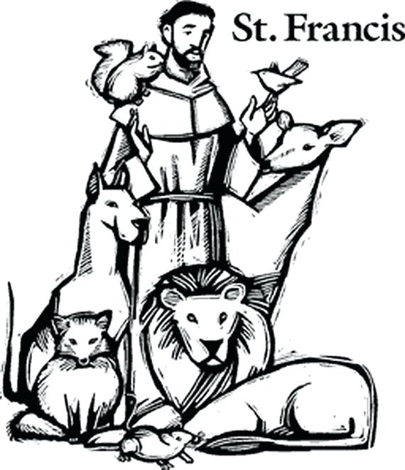 570x661 Latest Saint Francis Of Assisi Coloring Page Gallery Diy