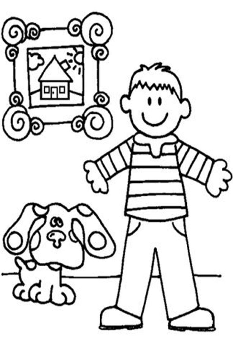 750x1169 Free Printable Blues Clues Coloring Pages For Kids Striking