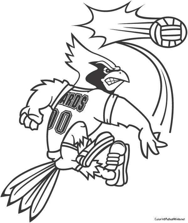 600x711 Volleyball Coloring Pages