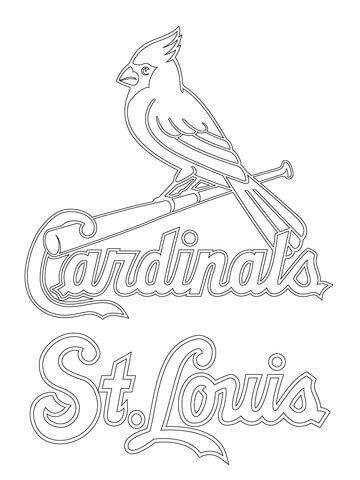 360x480 St Louis Cardinals Logo Coloring Page Stencils St