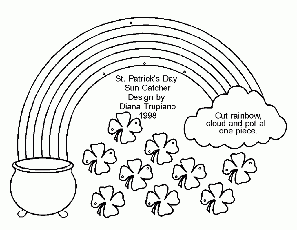 1025x793 Printable St Patricks Day Coloring Pages