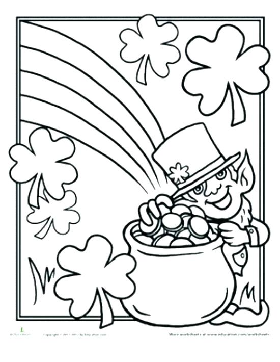 550x710 St Patrick Day Coloring Sheets