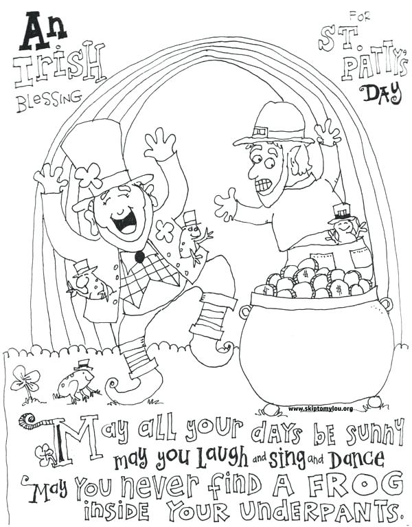 600x767 St Patricks Coloring Pages St Day Coloring Sheets Full Size Of Day