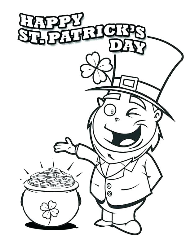 600x775 St Patricks Day Coloring Pages Preschool Leprechaun Page For Its