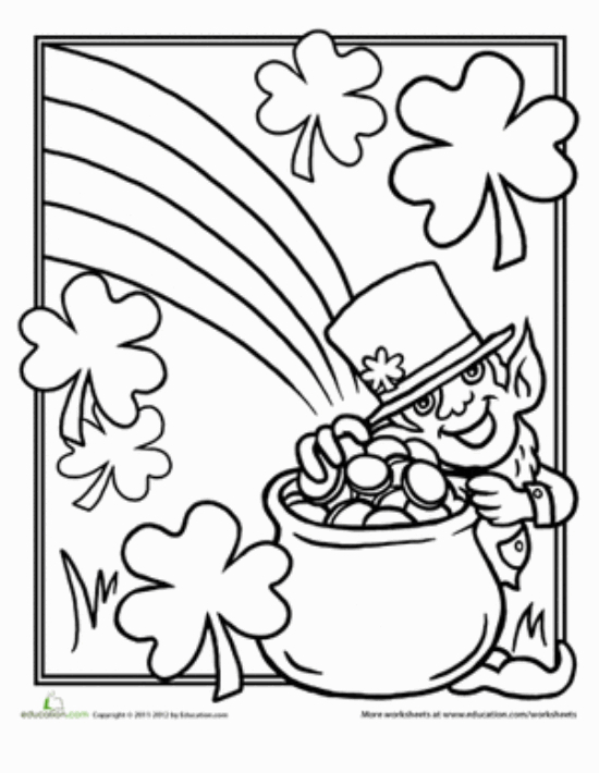 550x710 St Patrick Coloring Pages Perfect St Patricks Day Coloring Pages